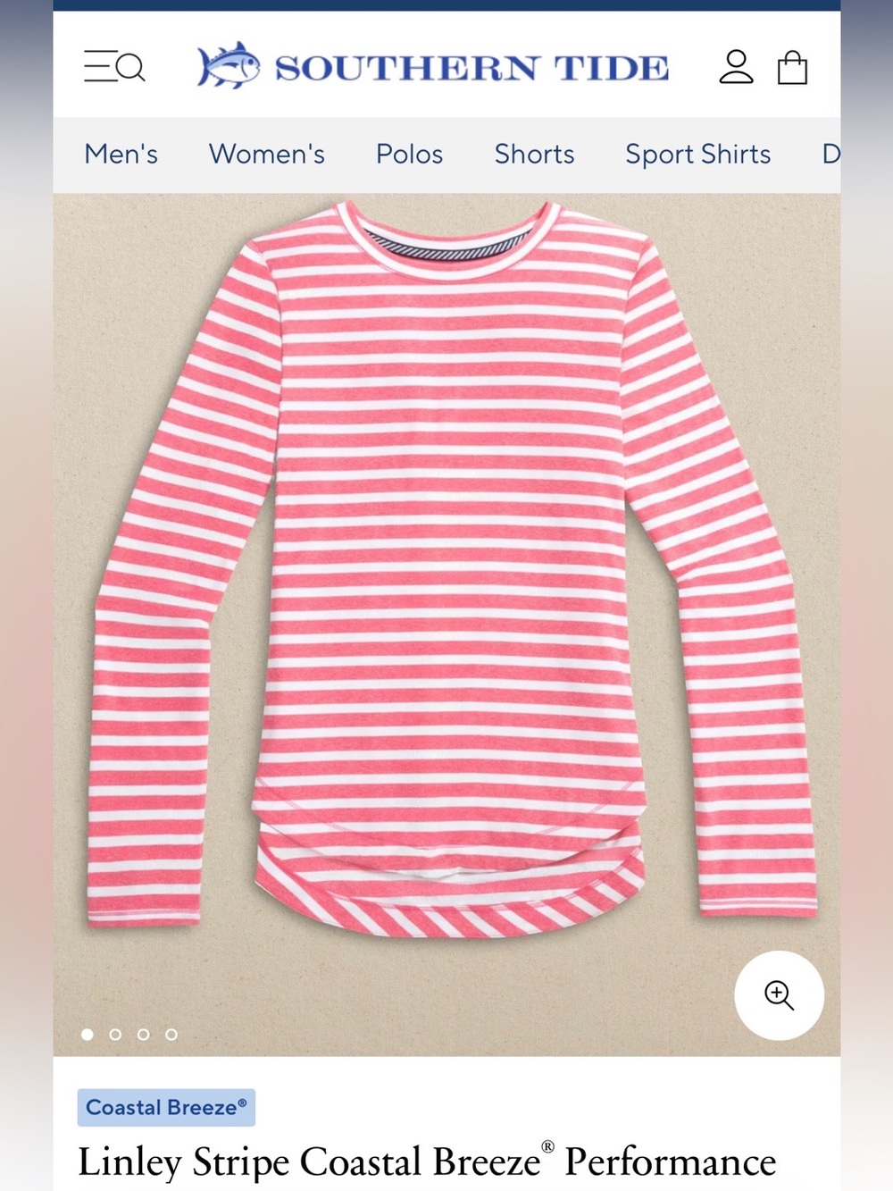 NWT Linley Stripe Coastal Breeze Performance Crew